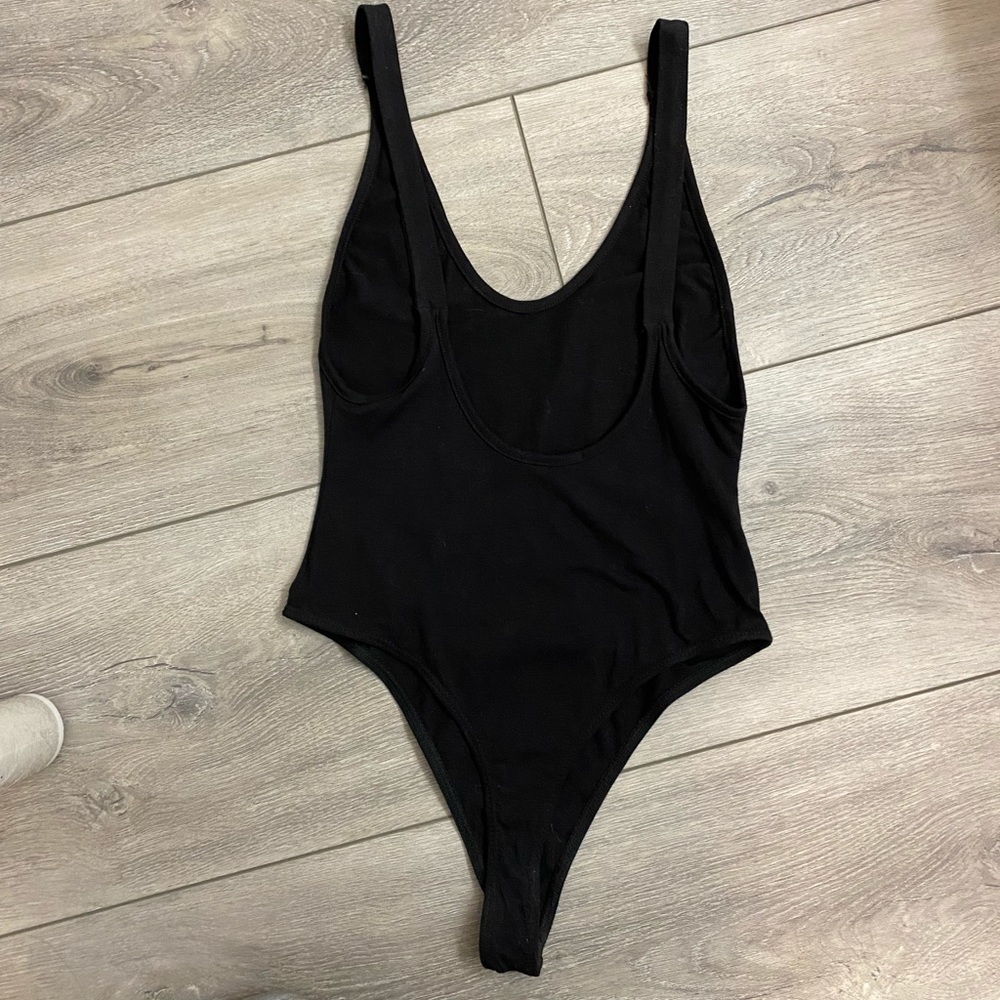 Open back high leg bodysuit